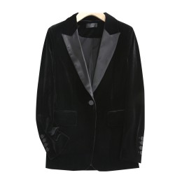 SKLS006  訂購天鵝絨小西裝   外套女春季新款   修身顯瘦氣質   絲絨西服女   oversize  鬆身 SKLS006  訂購天鵝絨小西裝   外套女春季新款   修身顯瘦氣質   絲絨西服女   oversize  鬆身